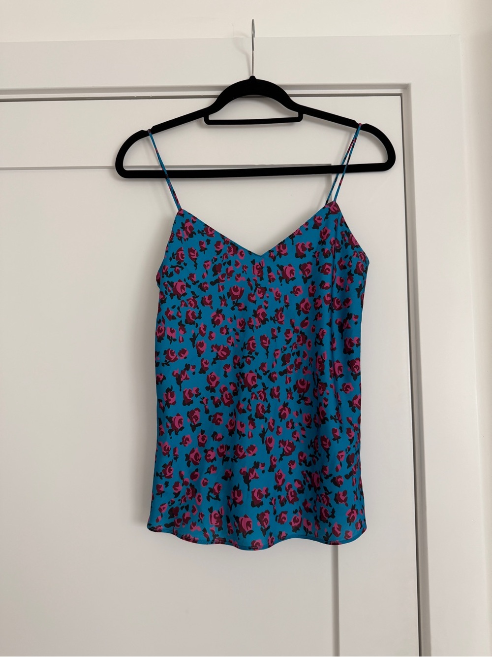 PAIGE Teal Floral Spaghetti Strap Cami